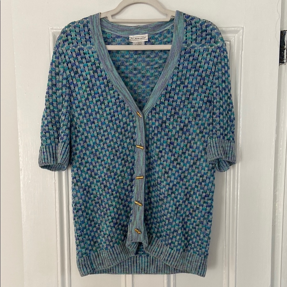 Lightweight St John Sport Short-sleeved Knit Sweater